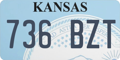 KS license plate 736BZT