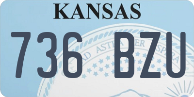 KS license plate 736BZU