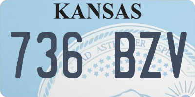 KS license plate 736BZV