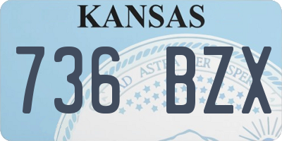 KS license plate 736BZX