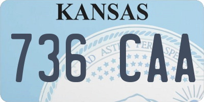 KS license plate 736CAA