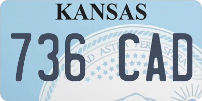 KS license plate 736CAD