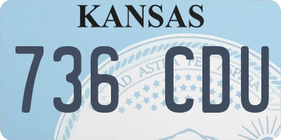KS license plate 736CDU