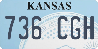 KS license plate 736CGH