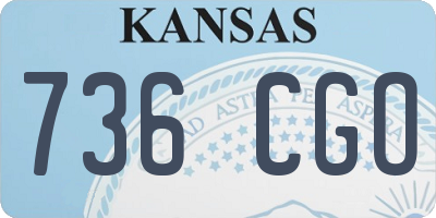 KS license plate 736CGO