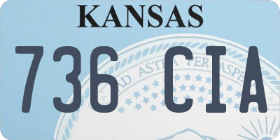 KS license plate 736CIA