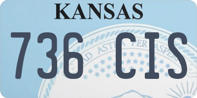 KS license plate 736CIS