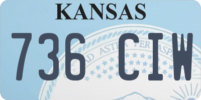KS license plate 736CIW