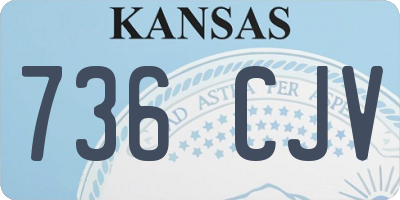 KS license plate 736CJV