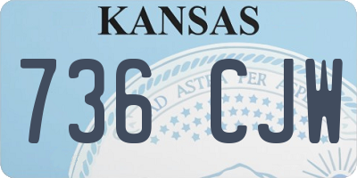 KS license plate 736CJW