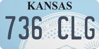 KS license plate 736CLG