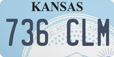 KS license plate 736CLM