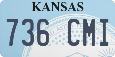 KS license plate 736CMI