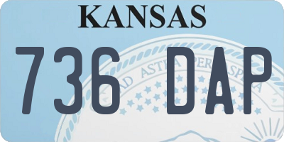 KS license plate 736DAP