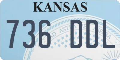 KS license plate 736DDL
