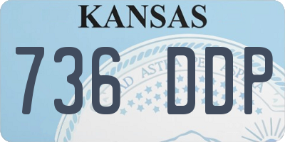 KS license plate 736DDP