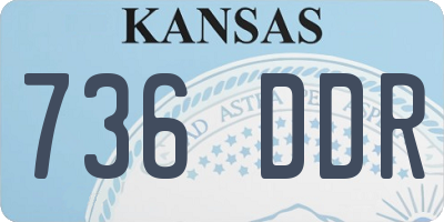 KS license plate 736DDR