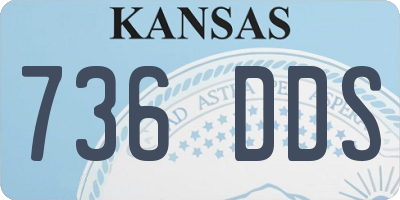 KS license plate 736DDS