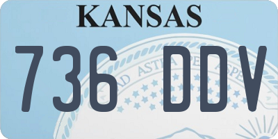 KS license plate 736DDV