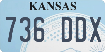 KS license plate 736DDX