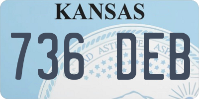 KS license plate 736DEB