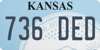 KS license plate 736DED