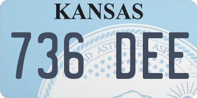 KS license plate 736DEE