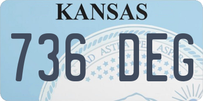 KS license plate 736DEG