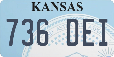 KS license plate 736DEI