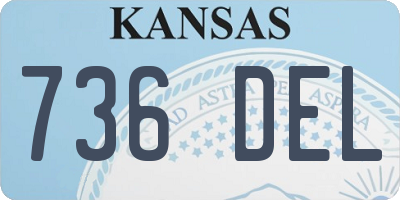 KS license plate 736DEL