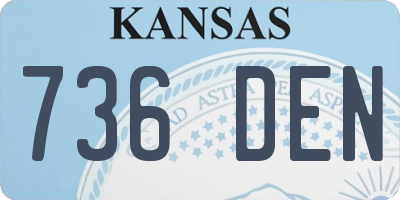 KS license plate 736DEN