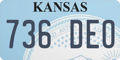 KS license plate 736DEO