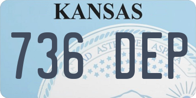 KS license plate 736DEP