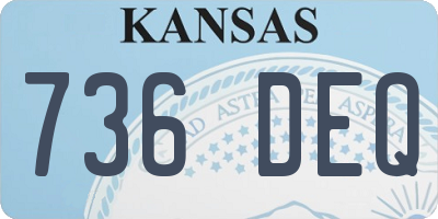 KS license plate 736DEQ