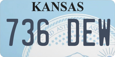 KS license plate 736DEW