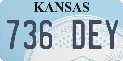 KS license plate 736DEY