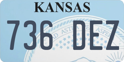 KS license plate 736DEZ