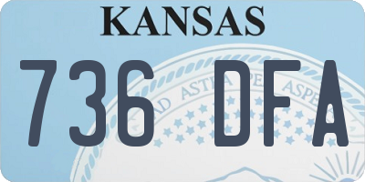 KS license plate 736DFA