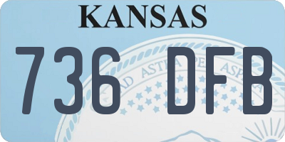 KS license plate 736DFB