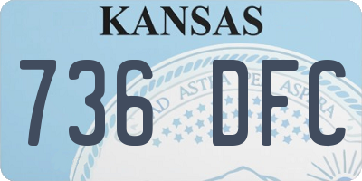 KS license plate 736DFC