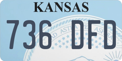 KS license plate 736DFD