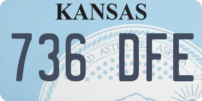 KS license plate 736DFE