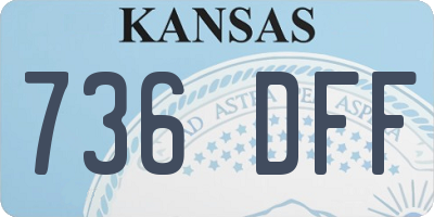KS license plate 736DFF