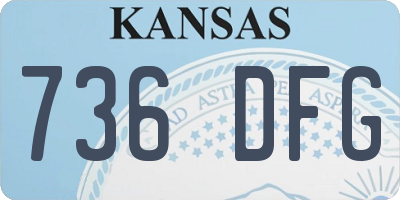 KS license plate 736DFG
