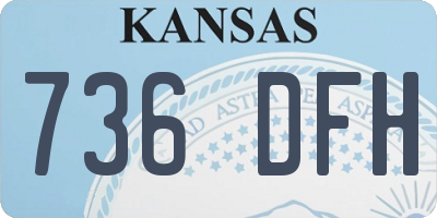 KS license plate 736DFH