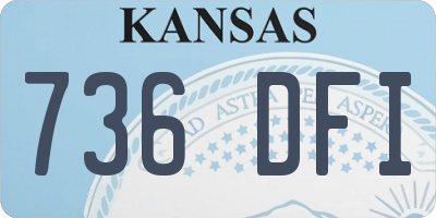 KS license plate 736DFI
