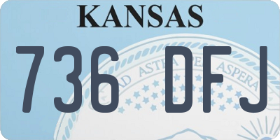 KS license plate 736DFJ