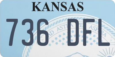 KS license plate 736DFL