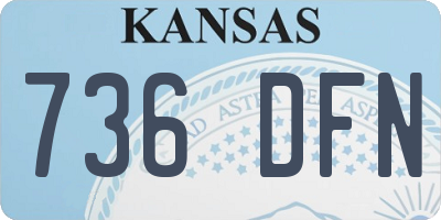 KS license plate 736DFN