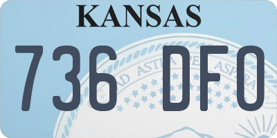 KS license plate 736DFO
